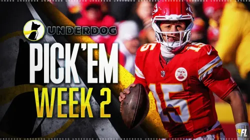 Underdog Pick 'Em For Week 2: Patrick Mahomes Goes Big
