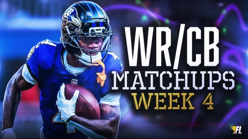 Weelk 4 WR/CB Matchups For Fantasy Football: Zay Flowers Looks Unstoppable