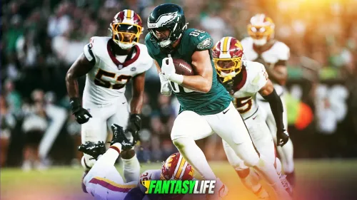 Upgrades For Week 8 Tight End Rankings: Dallas Goedert Flies Over Commanders